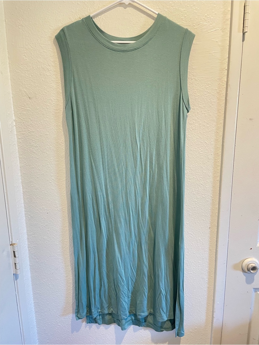 ✨ Buttery Soft ✨ Auden Cloud Knit Sage Side Slit High Low Midi Dress S